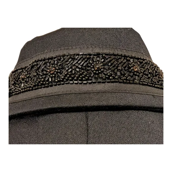 Rare!!! Vintage Beaded Zara Woman 100% Wool Black Beaded Coat. Made In Spain - Picture 7 of 13